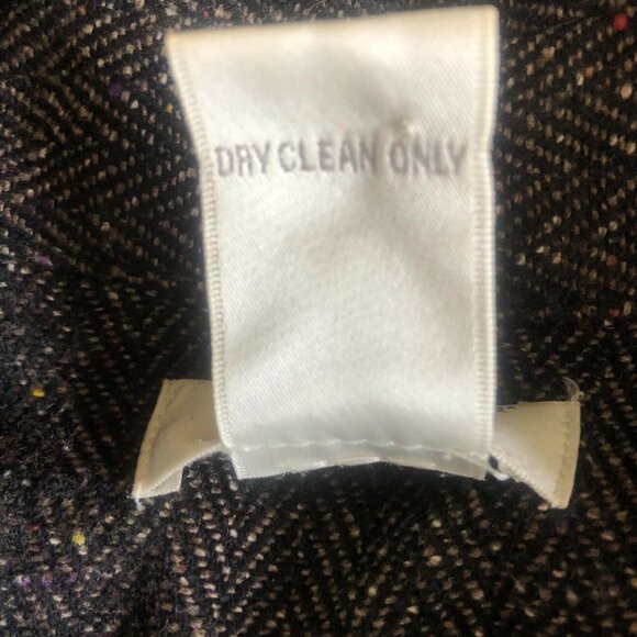 Christopher & Banks Tweed Jacket Blazer Womens Medium Brown Front Zipper - Picture 8 of 8